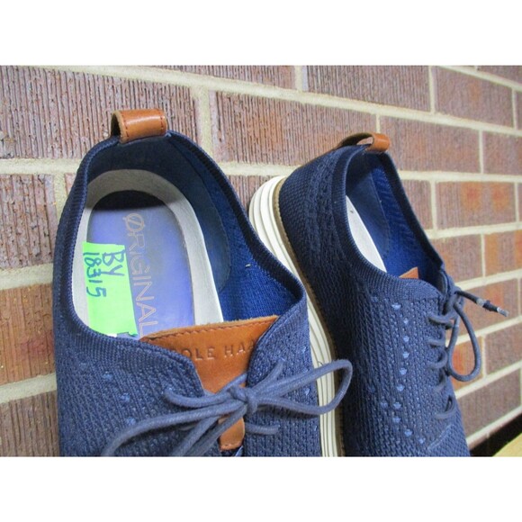 Cole Haan Mens Original Grand Stitchlite Wingtip Oxford Shoes C27960 Blue 13 M